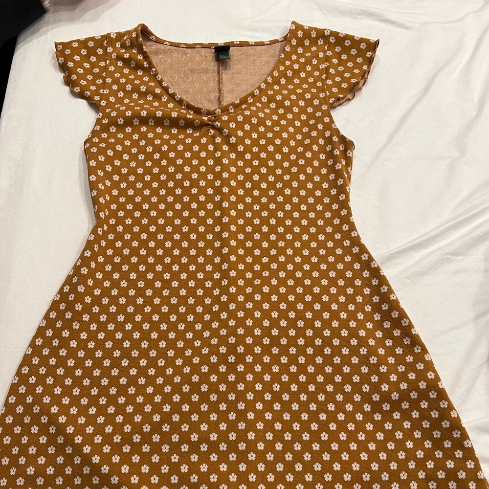 Wild Fable Burnt Orange Floral Dress - Size M